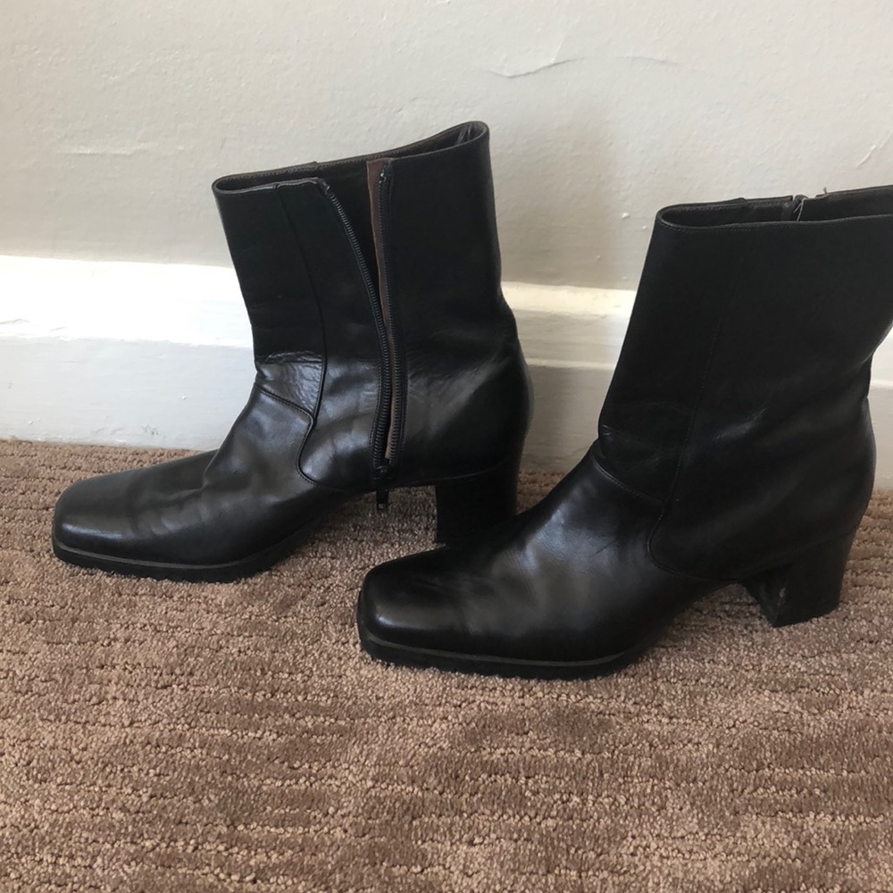 Cole Haan black leather booties